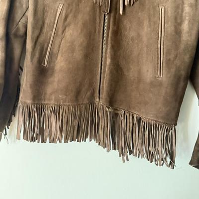 LOT 232F: Vintage Harvey Neal Sportswear Suede Fringe Jacket