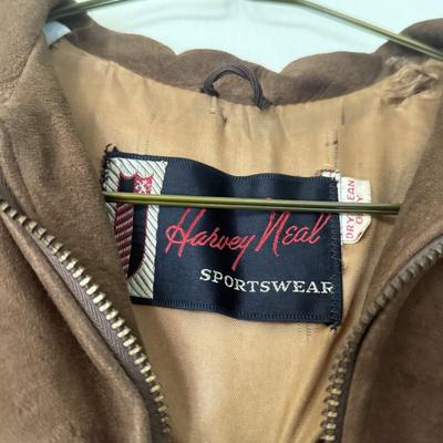 LOT 232F: Vintage Harvey Neal Sportswear Suede Fringe Jacket