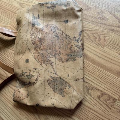 LOT 241: Map Print Bag & Hand Made Backpack