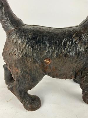 L858 Antique Black Cast Iron Scotty Dog Door Stop