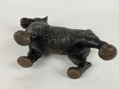 L858 Antique Black Cast Iron Scotty Dog Door Stop