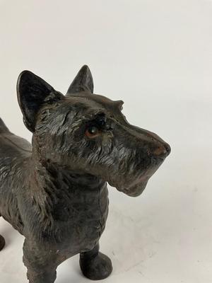 L858 Antique Black Cast Iron Scotty Dog Door Stop