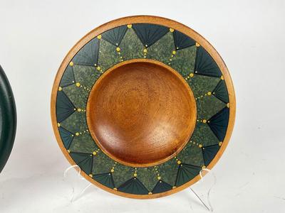 L863 Artisan Made Handpainted Wood Bowls by Vale Neil Scobie