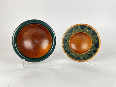 L863 Artisan Made Handpainted Wood Bowls by Vale Neil Scobie