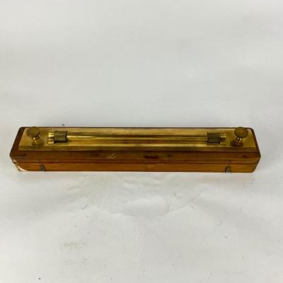 L901 Antique V.W.W.Birmingham Brass Nautical Rolling Parallel Rule in Mahogany Box