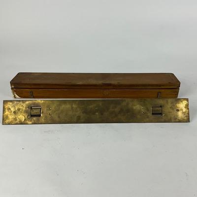 L901 Antique V.W.W.Birmingham Brass Nautical Rolling Parallel Rule in Mahogany Box