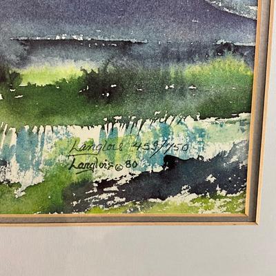 M526 “Summer in Jackson Hole” Watercolor Print by Langloie