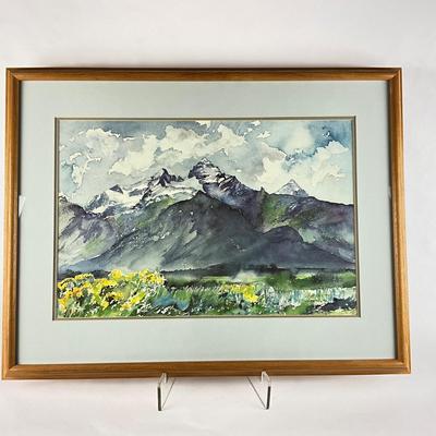 M526 “Summer in Jackson Hole” Watercolor Print by Langloie