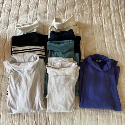 M958 Lot of Ladies Cotton Turtlenecks Size Large