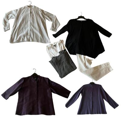M965 Lot of Ladies EILEEN FISHER Blouses and Jackets