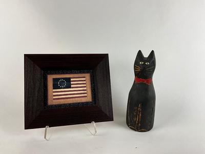 M529 Colonial Flag and Folk Art Cat