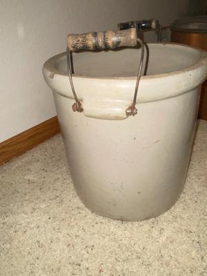 ANTIQUE 5 GALLON CROCK WITH HANDLES PATENTED DEC 21, 1915