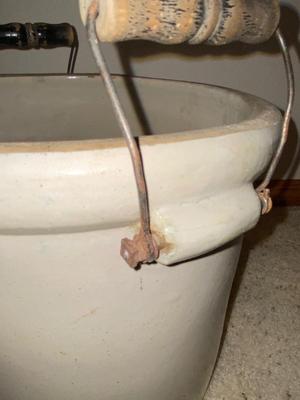 ANTIQUE 5 GALLON CROCK WITH HANDLES PATENTED DEC 21, 1915