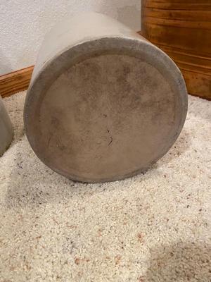ANTIQUE RED WING 3 GALLON BALL LOCK CROCK (MISSING LID AND LOCKING HANDLE)