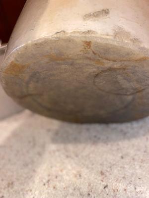 ANTIQUE MONMOUTH POTTERY 6 GALLON STONEWARE CROCK