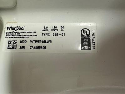 Whirlpool 4.6 cu. ft. White Top Load Impeller Washer