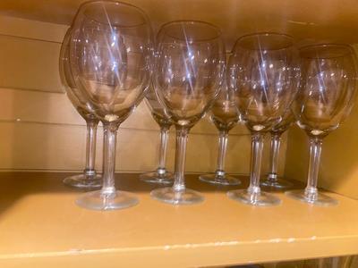 STEMWARE AND WINE BOTTLES