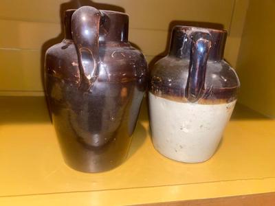 ANTIQUE STONEWARE, GLAZED JUGS