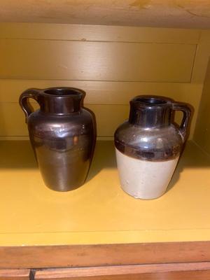 ANTIQUE STONEWARE, GLAZED JUGS
