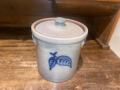RED WING SALT GLAZED CROCK WITH LID