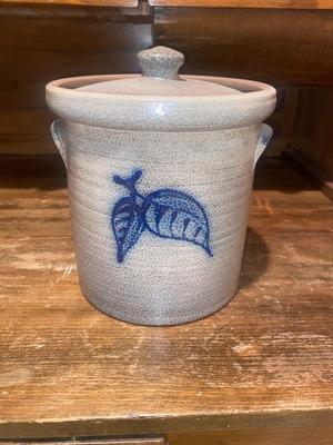 RED WING SALT GLAZED CROCK WITH LID