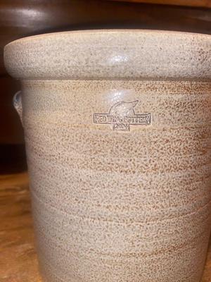 RED WING SALT GLAZED CROCK WITH LID