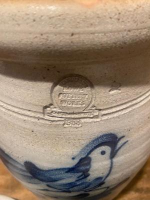 ROWE POTTERY WORKS SALT-GLAZED STONEWARE CANISTER JAR