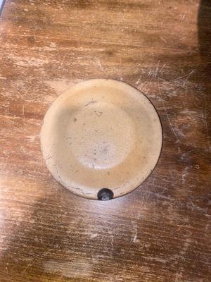 ANTIQUE BROWN GLAZED STONEWARE CANISTER JAR