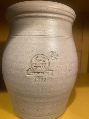 ROWE POTTERY WORKS SALT-GLAZE STONEWARE CROCK