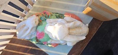 Vintage Large Bunny Ceramic Centerpiece, Easter Decoration!