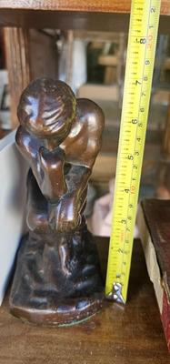 Vintage bronze bookends "The Thinker" Very Heavy