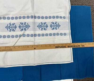 Blue and White Patterned Napkin Lot