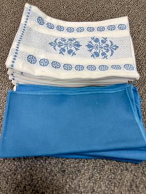 Blue and White Patterned Napkin Lot