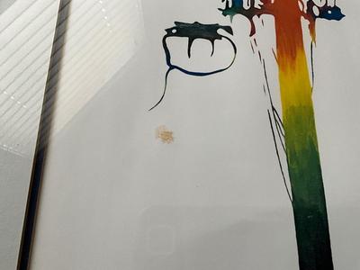 UBL566 Rainbow Bicycle Lithograph by John D. Wibberley