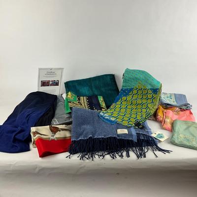 M971 Lot of Wool, Liberty Silk Scarves, AVOCA Cashmere Wool