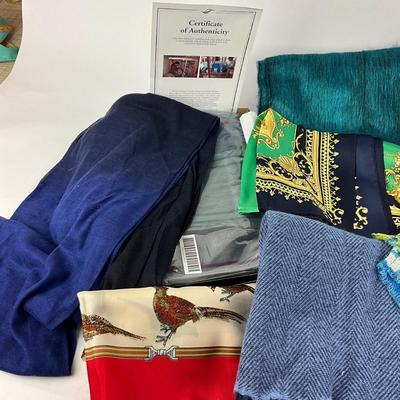 M971 Lot of Wool, Liberty Silk Scarves, AVOCA Cashmere Wool