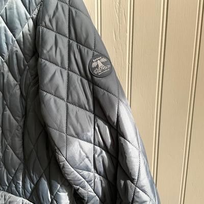 HC976 Ladies Barbour Quilted Jacket Size 12 with New Tartan Cashmere Scarf