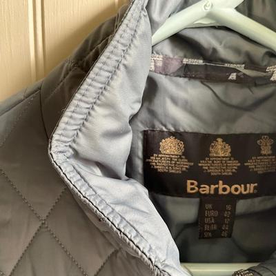 HC976 Ladies Barbour Quilted Jacket Size 12 with New Tartan Cashmere Scarf