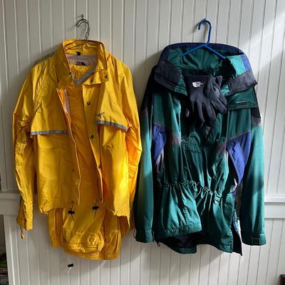 HC977 Northface Jacket with Gloves and 2-pc Yellow Northface Rainsuit