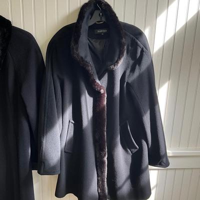 HC981 Ladies Wool Faux Fur Coat and Jacket