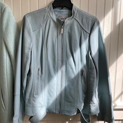 HC983 Tahari Wool Jacket with Neiman Marcus Leather Jacket