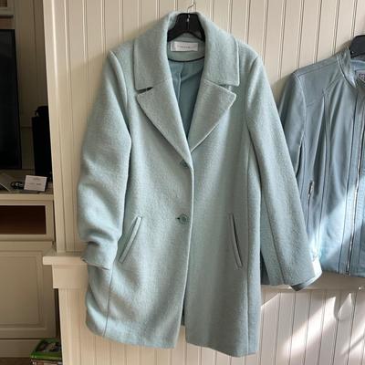 HC983 Tahari Wool Jacket with Neiman Marcus Leather Jacket