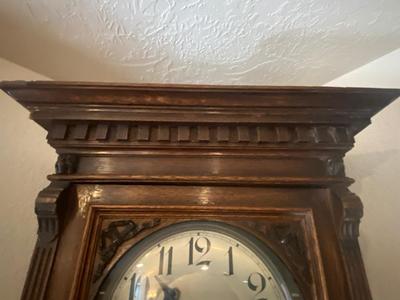 ANTIQUE GRANDFATHER PENDULUM CHIMING CLOCK THAT WORKS!