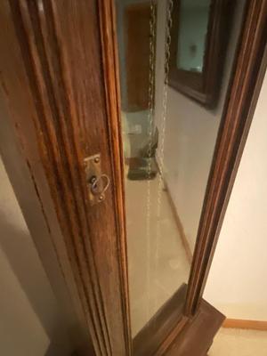 ANTIQUE GRANDFATHER PENDULUM CHIMING CLOCK THAT WORKS!
