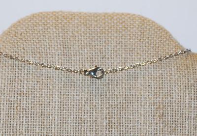 "Waterfalls" Style Setting PENDANT (1½" x 1¼") with Lots of Tiny Stones on a Silver Tone Necklace Chain 17" L