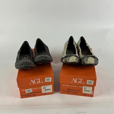 M991 Two Pairs of Attilio Giusti Leombruni Ladies Italian Flats