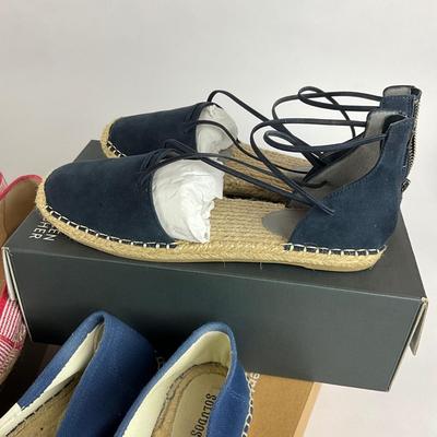 M1001 Ladies Shoe Lot, FRANK SARTO,TOMS,JACK RODGER, ECCO, EILEEN FISHER