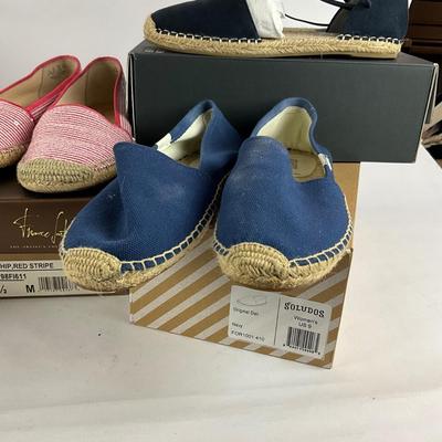 M1001 Ladies Shoe Lot, FRANK SARTO,TOMS,JACK RODGER, ECCO, EILEEN FISHER