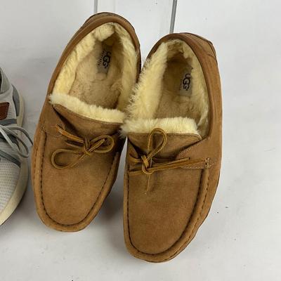 M1003 Lot of Men's OLUKAI Tennis Shoes, UGG Slipper, BORN Slip on Loafers Size 10