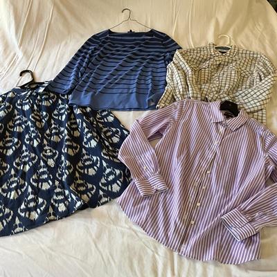 M1013 Lot of Ladies TALBOT'S Pullover and Button Up Blouses